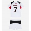 Dječji Nogometni Dres AC Milan Santiago Gimenez #7 Gostujuci 2025-26 Kratak Rukav (+ Kratke hlače)